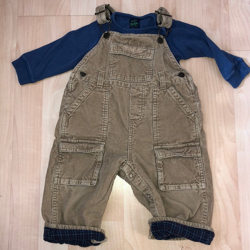 Mini Boden Top OshKosh Corduroy Overalls 12-18